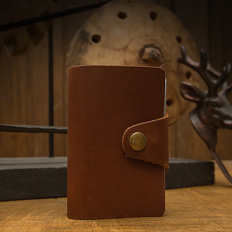Handmade Cowhide Passport Holder Men's Genuine Leather
