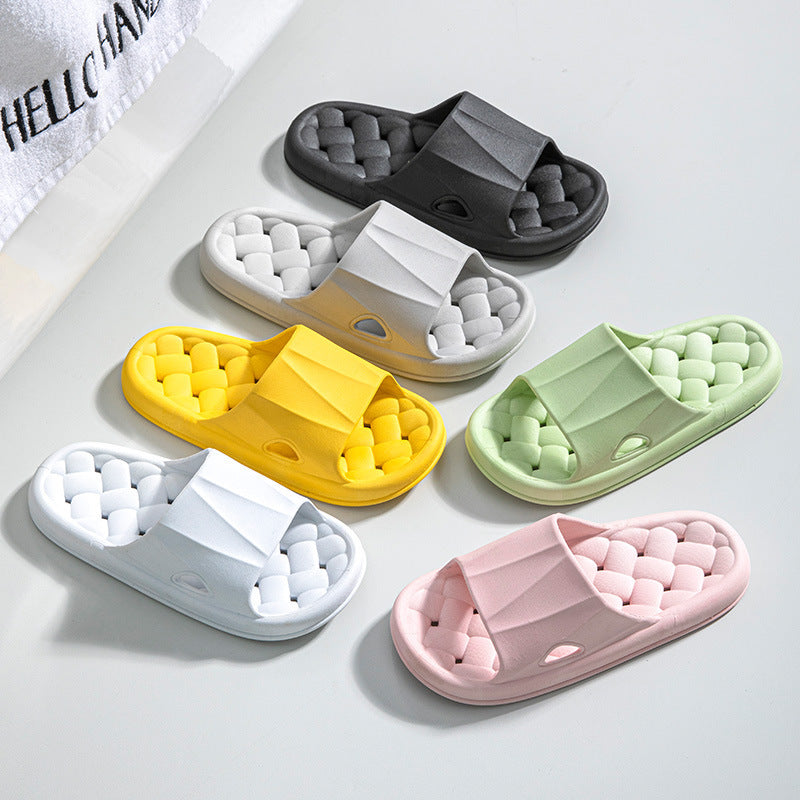 New Woven Texture Non-slip Slippers For Women