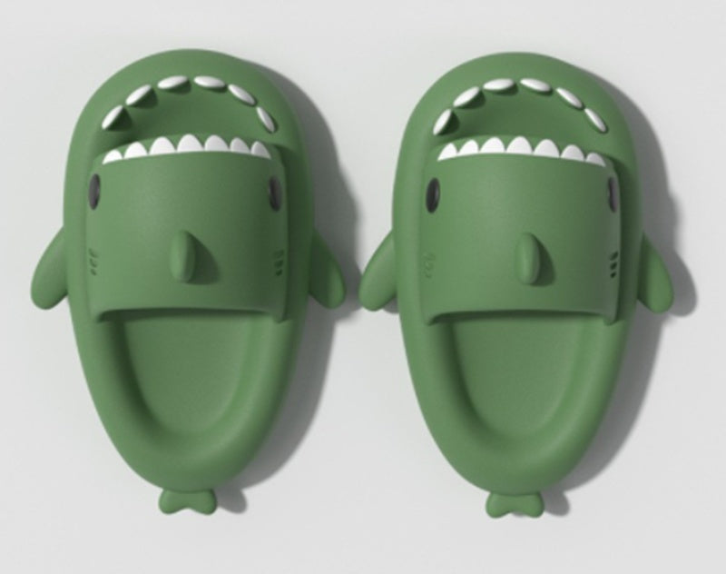 Adult's Slippers Indoor Outdoor Funny Shark Cartoon for summer pool