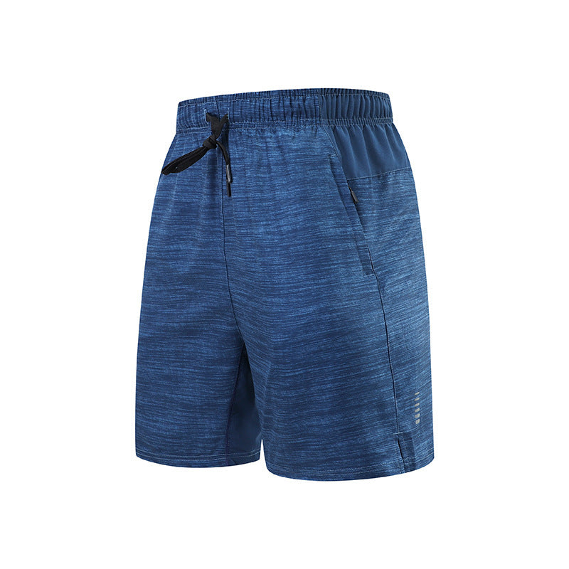Men Fitness Zipper Pathwork Workout Cotton Shorts