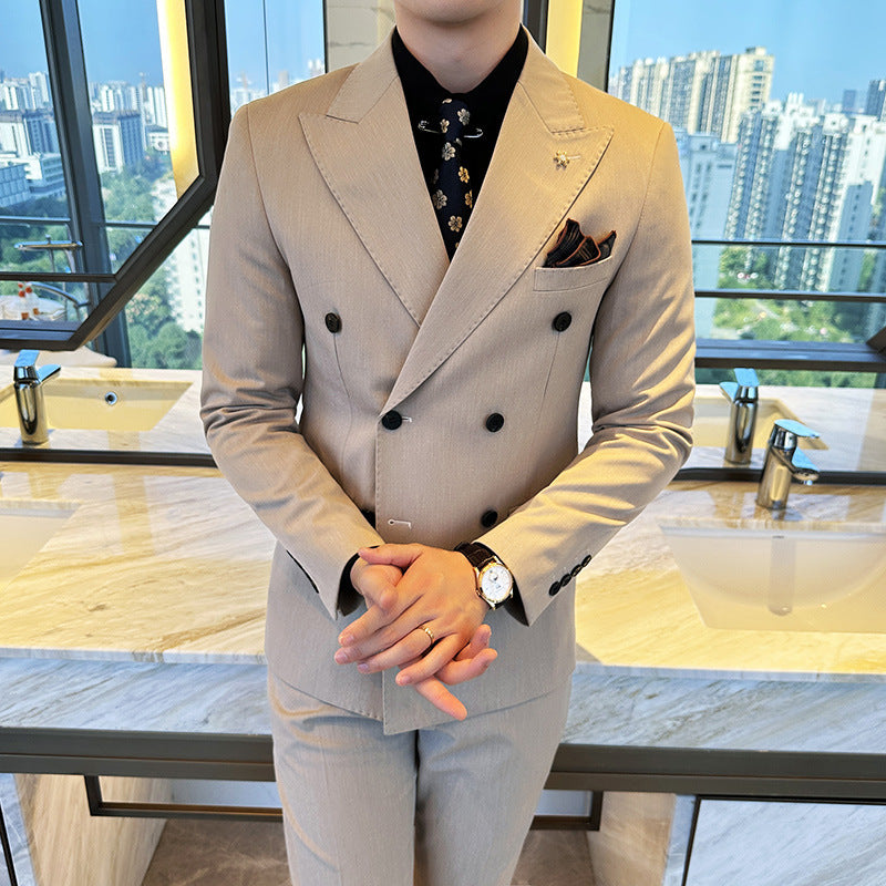 Business Slim Fit Casual Two-piece Suit