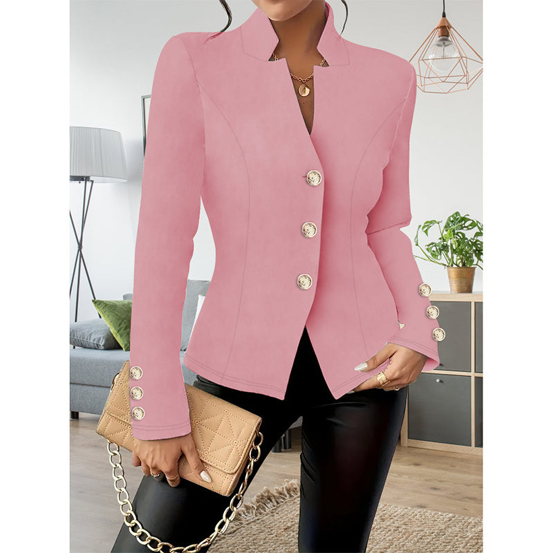 Women Casual Blazers Long Sleeve Business Outerwear Slim Fitting