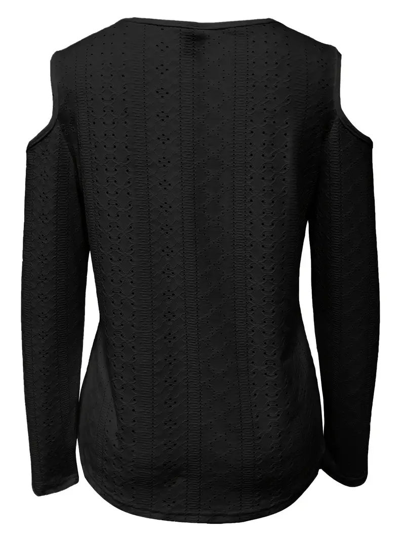 Ladies' Off-the-shoulder Long-sleeved Top