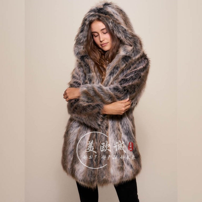 Women's Winter Faux Fur Coat Thick Jacket
