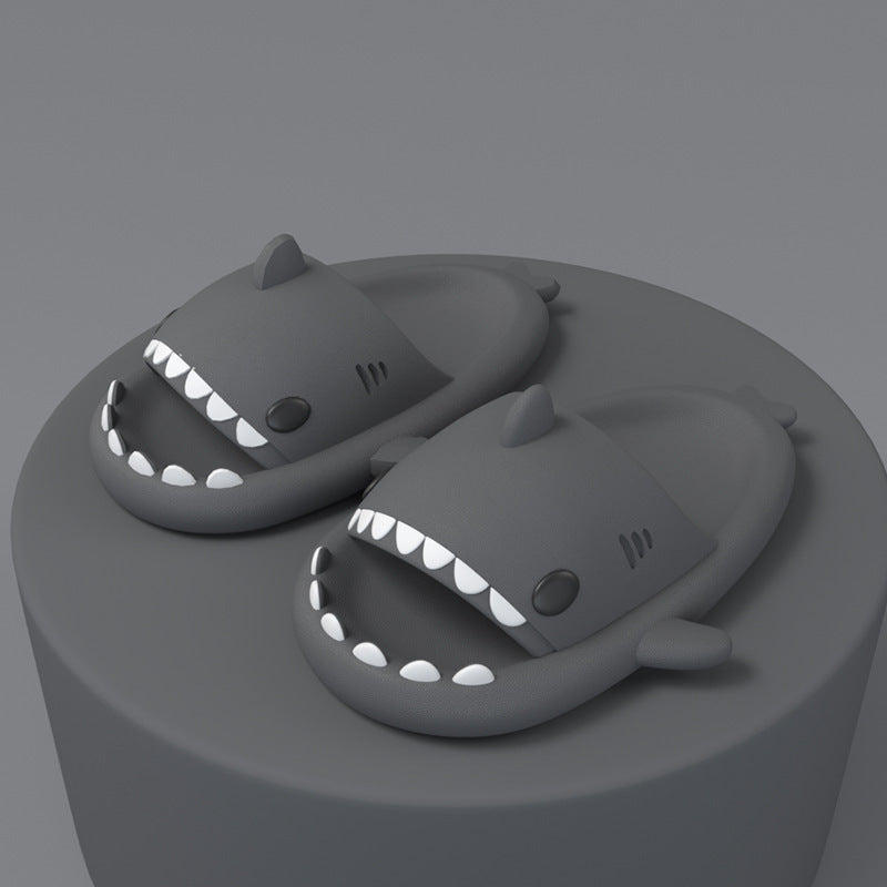Adult's Slippers Indoor Outdoor Funny Shark Cartoon for summer pool