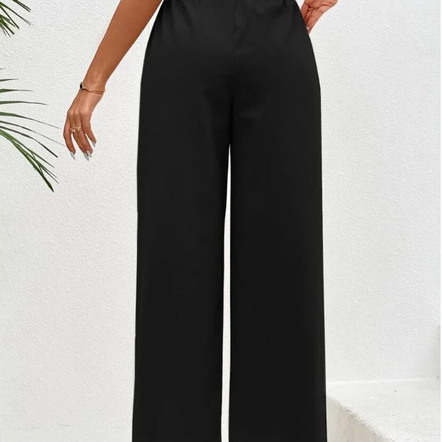 New Loose Cotton And Linen High Waist Wide Leg Trousers