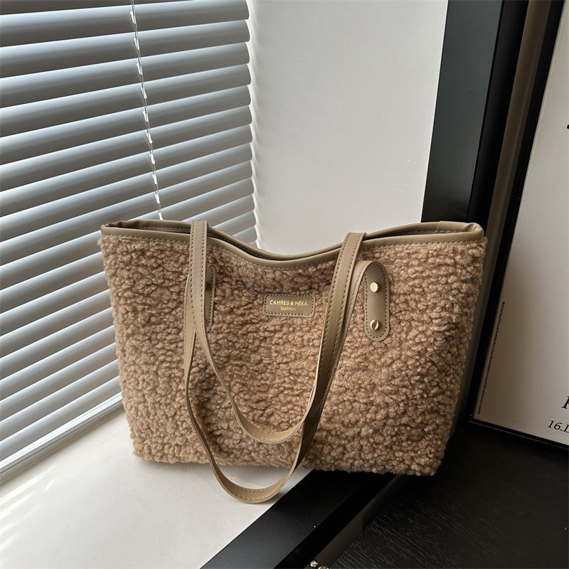 Furry Versatile Bucket Shoulder Bag