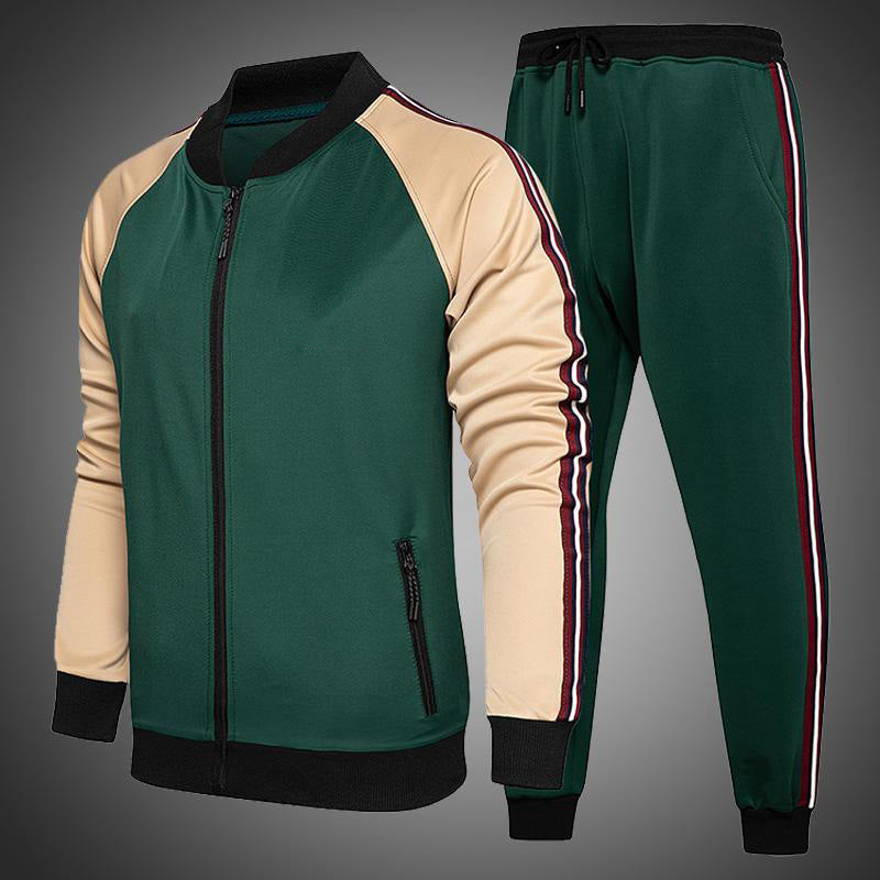 Fashion Retro Color Matching Color Men's Suit