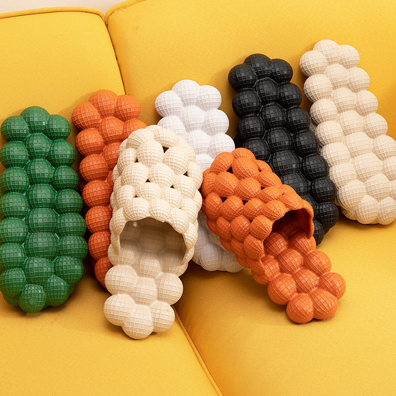 New Summer Fashion Massage Mesh Bubble Bathroom Slides Anti-Skid Slippers