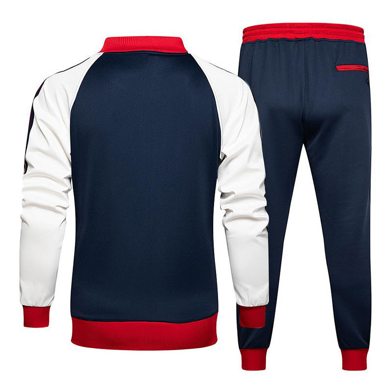 Fashion Retro Color Matching Color Men's Suit
