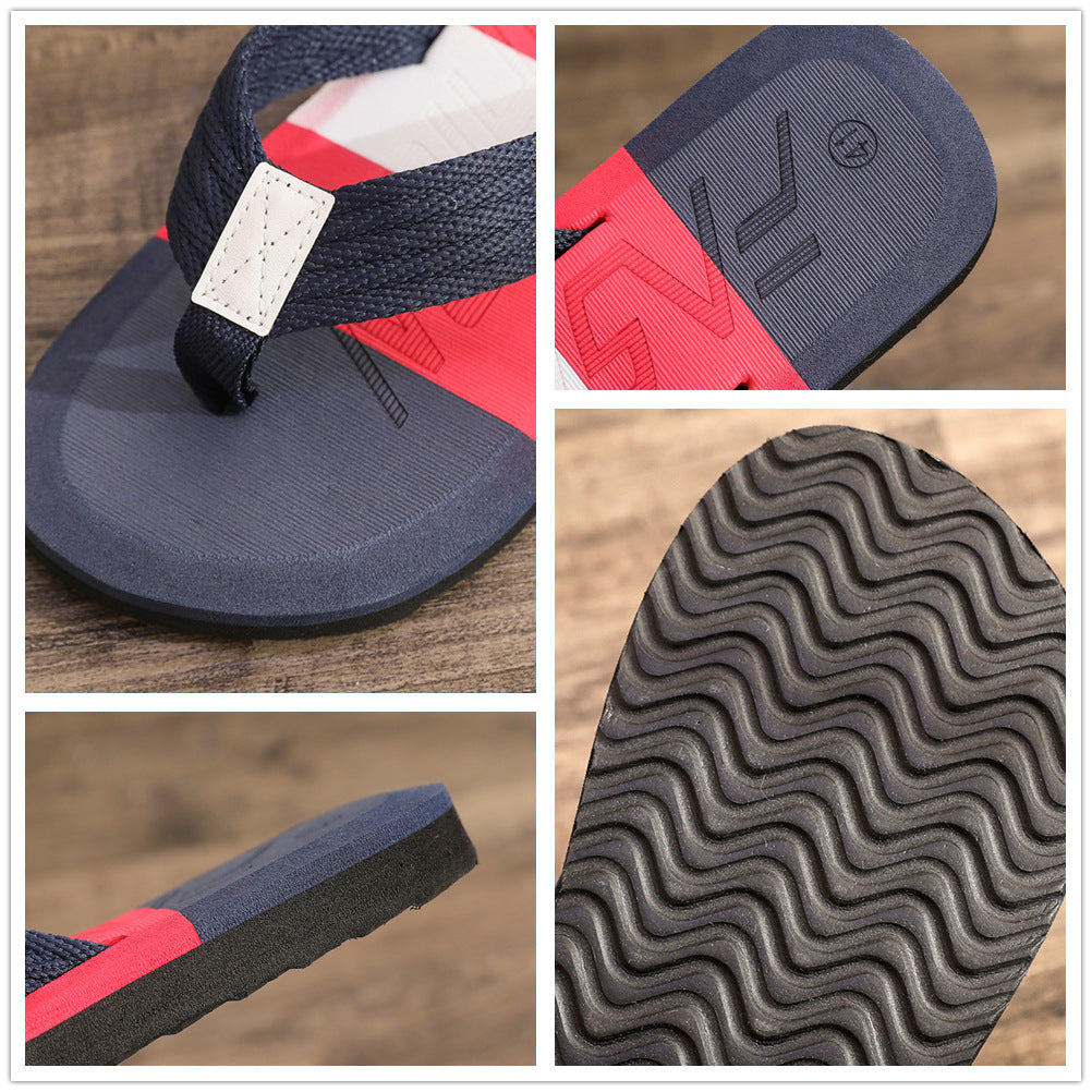Fashion Colorblock Men's Summer Slippers