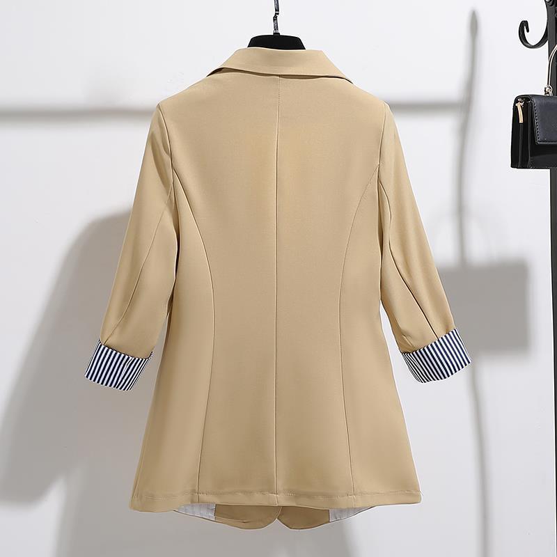 Slim Drape Thin Three-quarter Sleeve Suit Top
