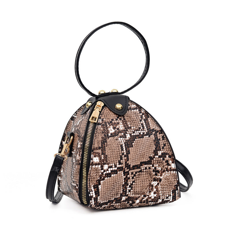 Leopard print triangle bag handbag