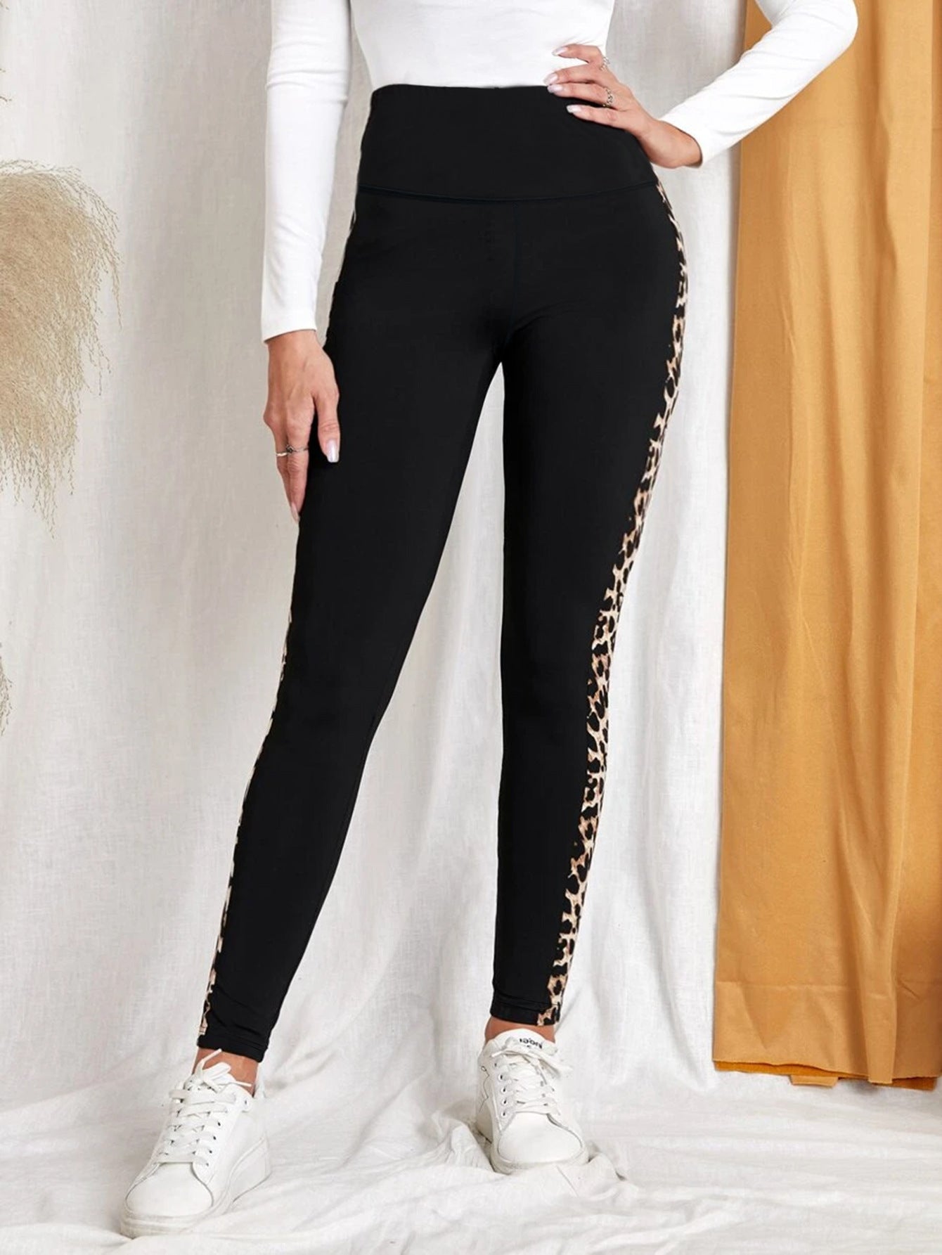 Women's Leopard Print Casual Yoga Elastic Pants