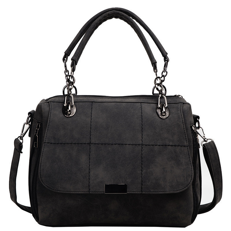 Matte Scrub Female Shoulder Bags Large Capacity Matcha Green PU Leather Lady