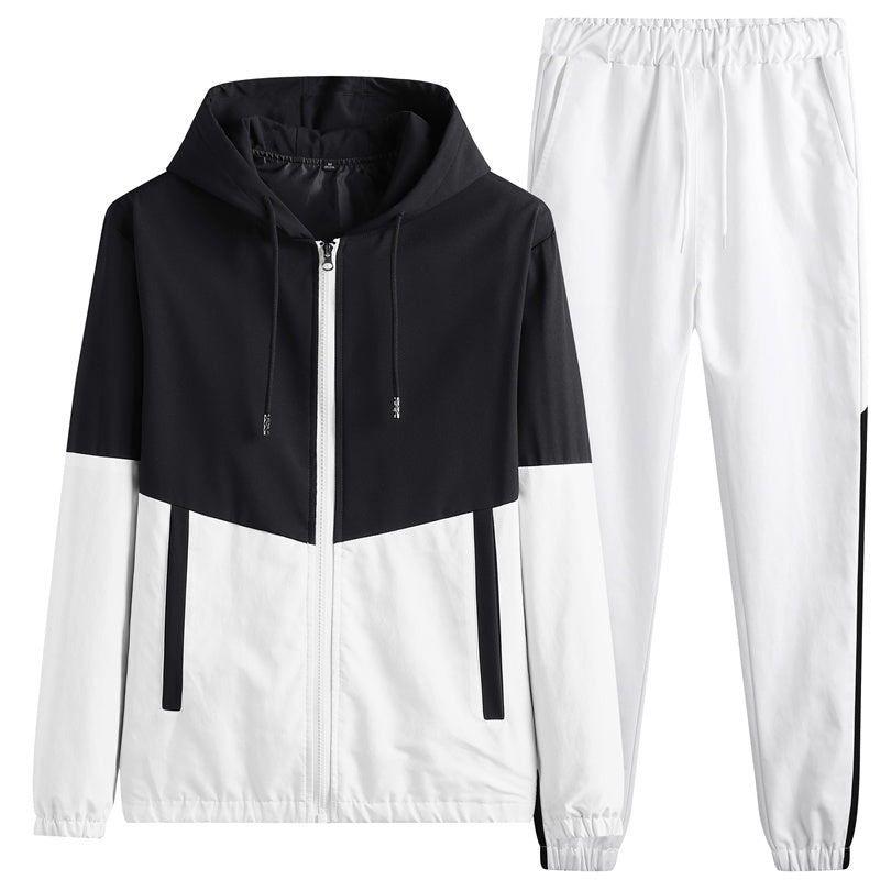Men's Hooded Sportswear Jacket & Harem Pants