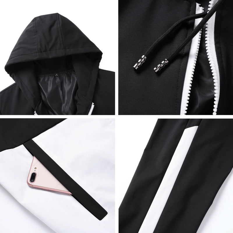 Men's Hooded Sportswear Jacket & Harem Pants