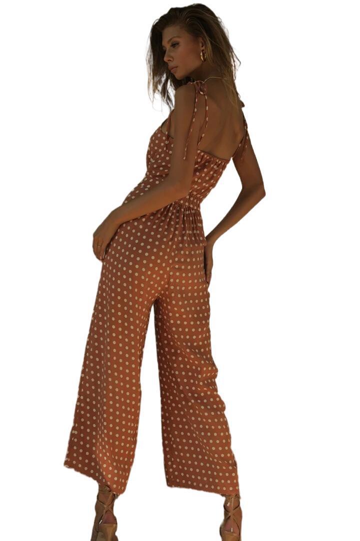 Sexy Slim Slimming Sling Polka Dot Jumpsuit