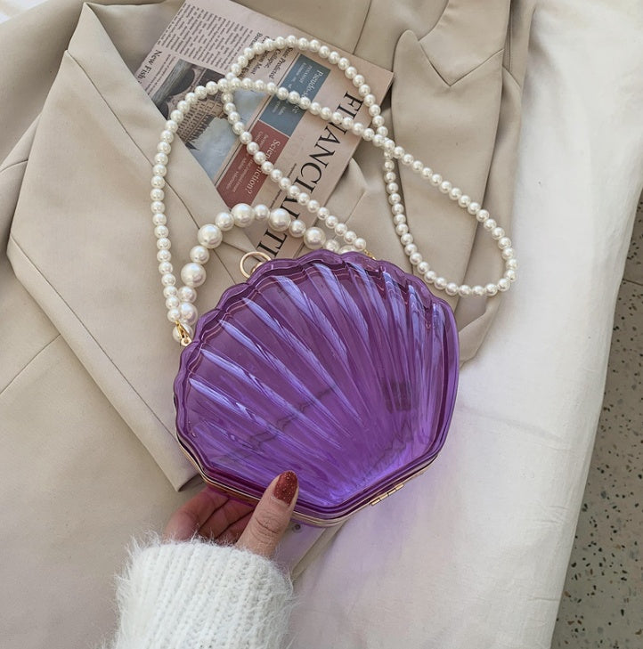 New Trendy Shell Bag Box Bag Western Style Pearl Female