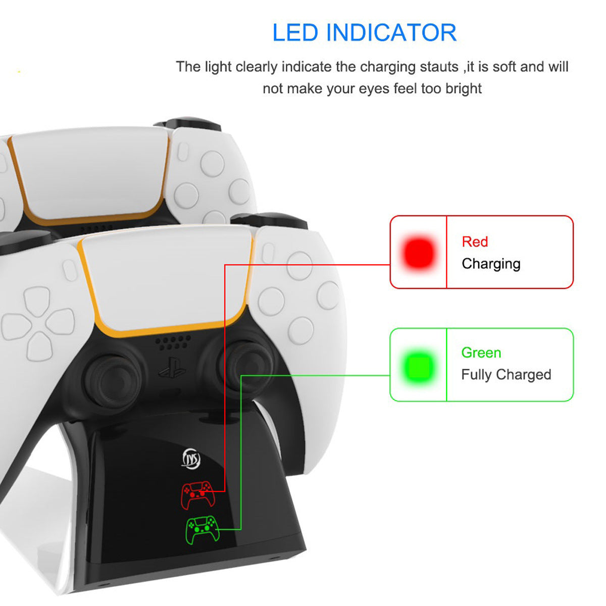 Ps5 Handle Aircraft Double Seat Charging Ps5 Wireless Handle Charger P5 Base Double Charging Contact Charging Fast Charging