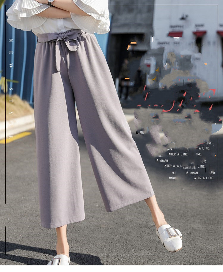 Wide-Leg Pants Female Wild Net Celebrity Street Shooting Strange Taste Girl Nine Points Casual Pants