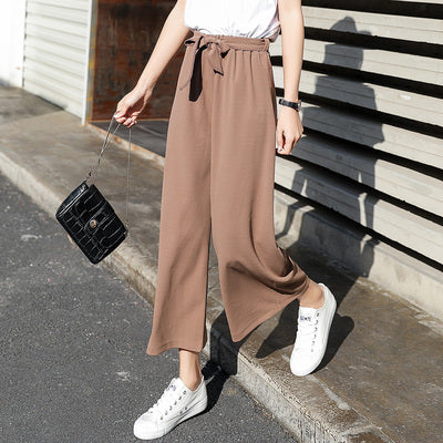 Wide-Leg Pants Female Wild Net Celebrity Street Shooting Strange Taste Girl Nine Points Casual Pants