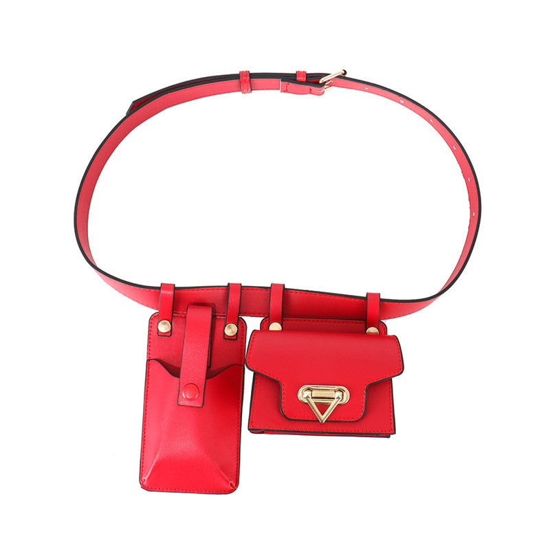 Belt Type Western Style Small Waist Locomotive Messenger Bag