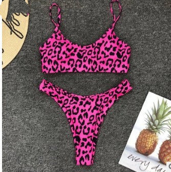 Maillot de bain deux pièces léopard