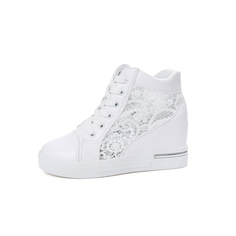 White Shoes Lace Breathable Shoes