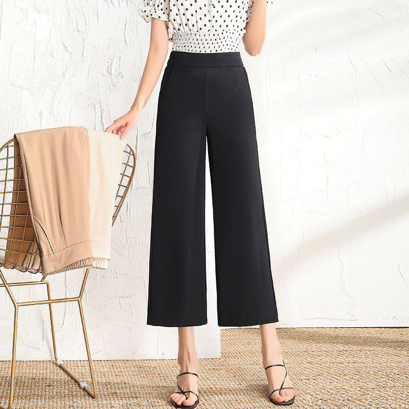 Wide-leg Pants Women's High-waist