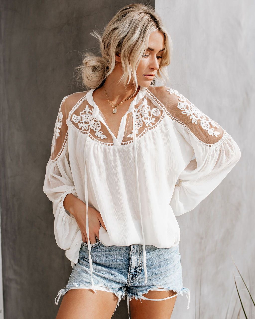 Explosive Sexy See-through V-neck Lace Shirt Shirt