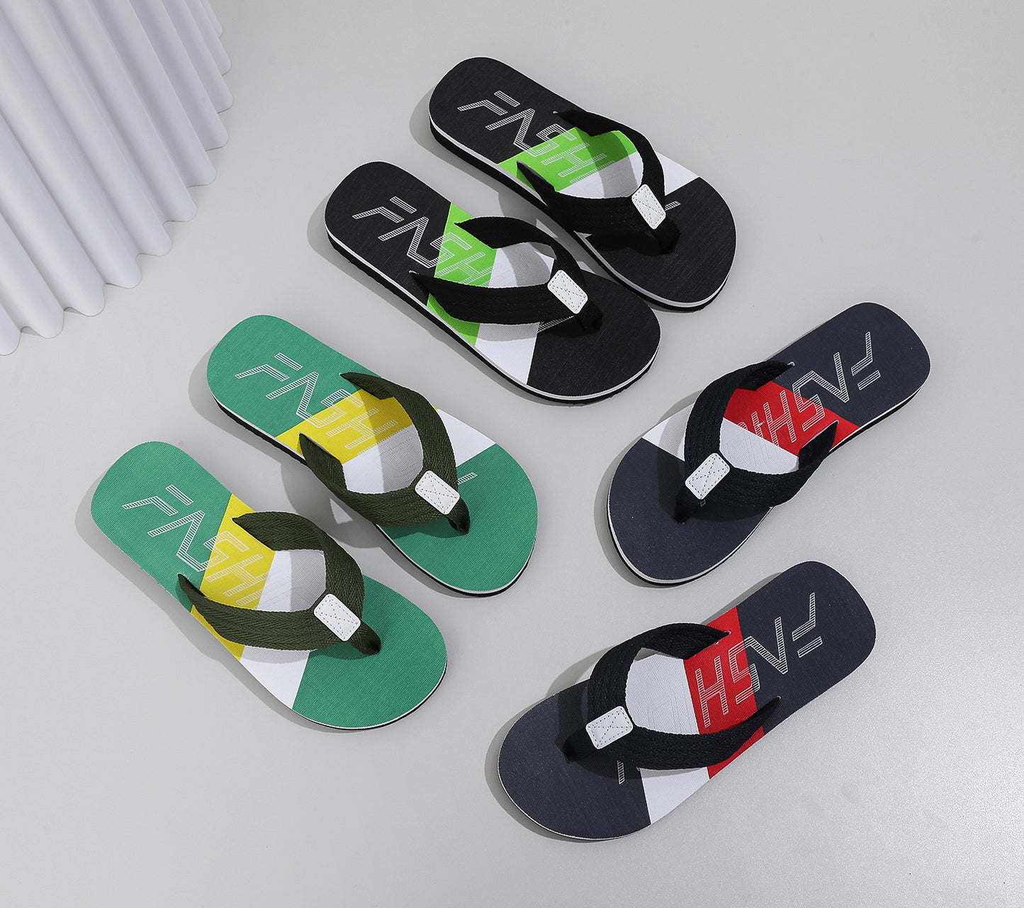 Fashion Colorblock Men's Summer Slippers