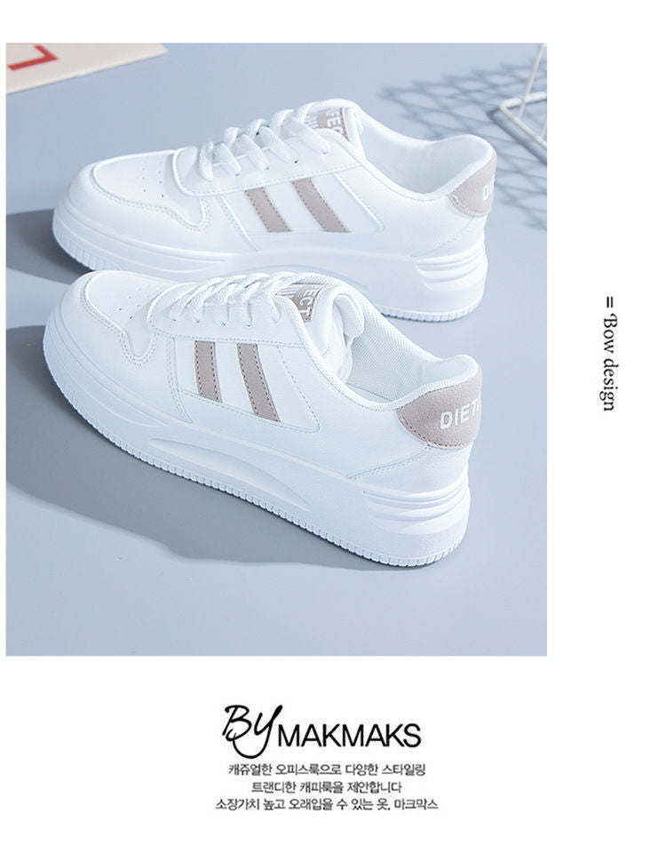 Casual Sports Leather Summer White Sneakers