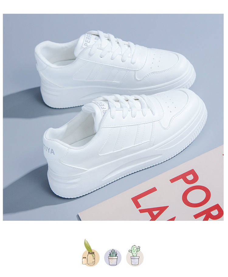 Casual Sports Leather Summer White Sneakers