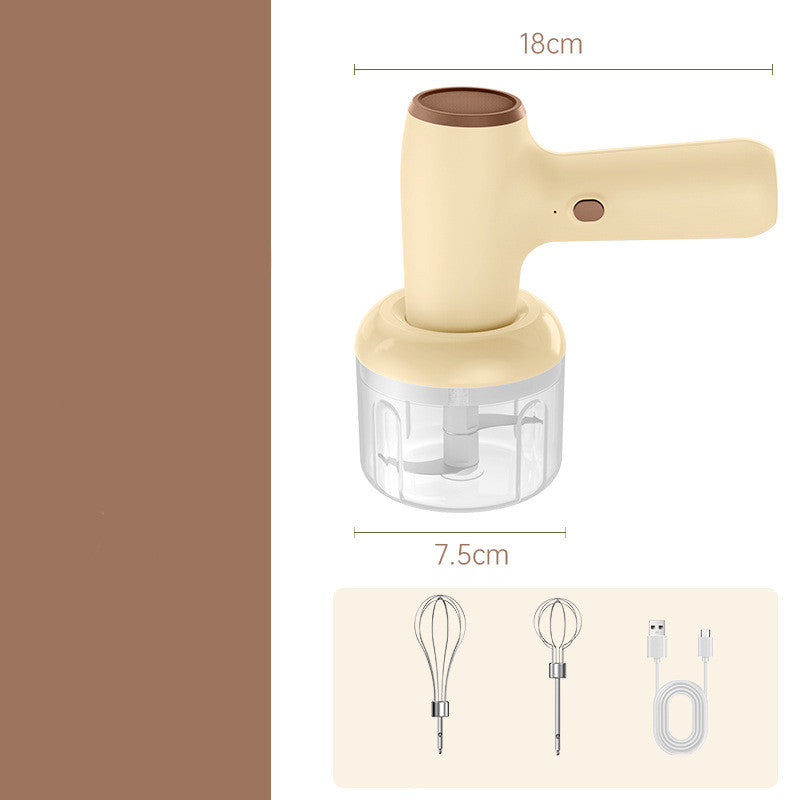2-in-1 USB Rechargeable Electric Chopper for Garlic, Meat & Vegetables