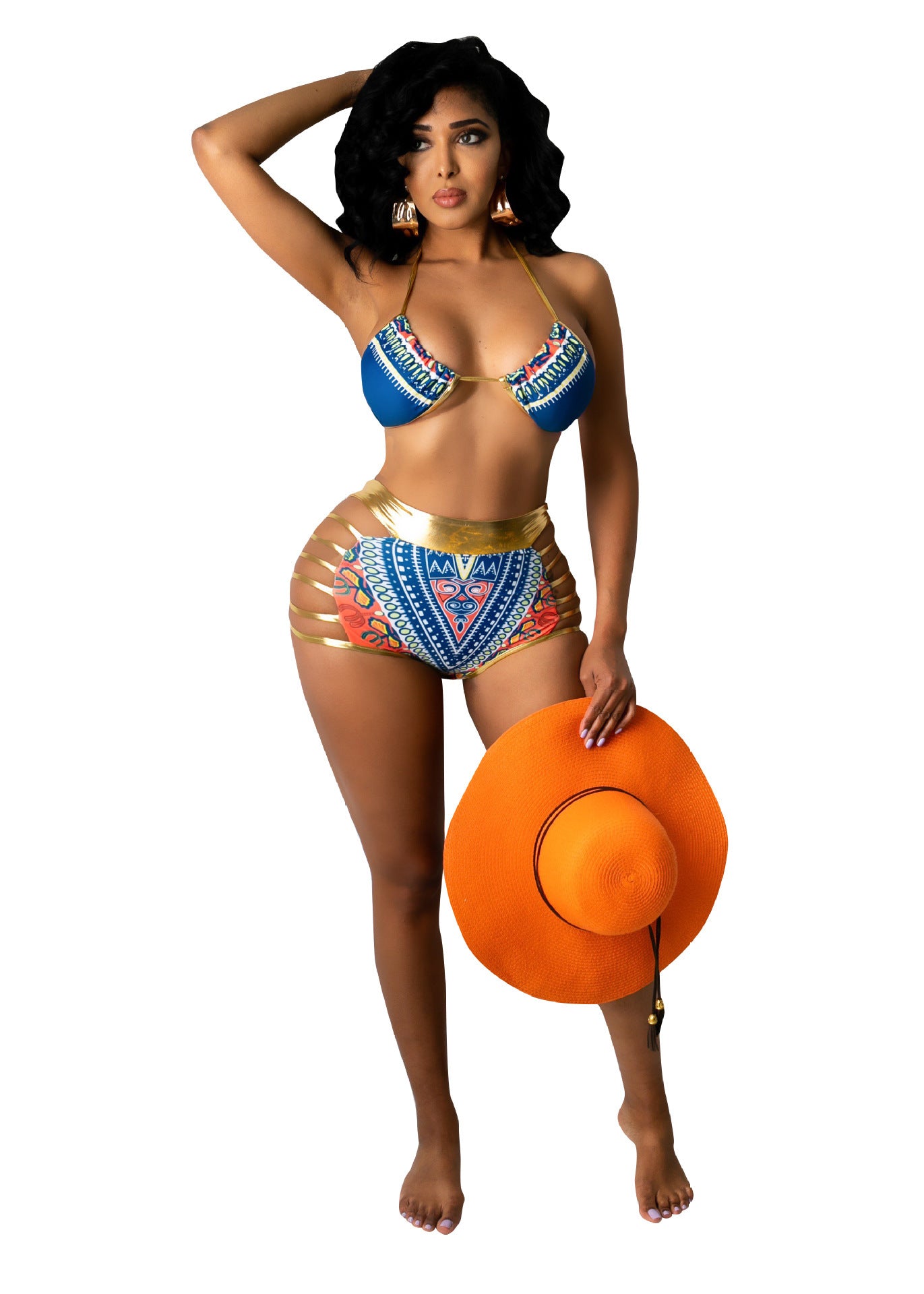 Bikini Digital Print Swimsuit Split Swimsuit