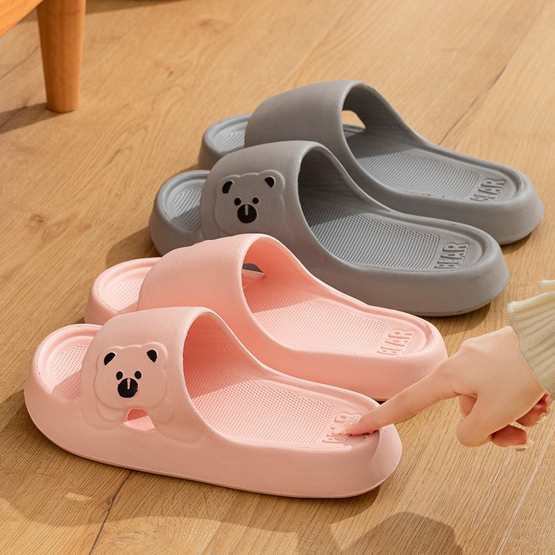 Cute Bear Home Slippers Non-slip Bathroom Slipper