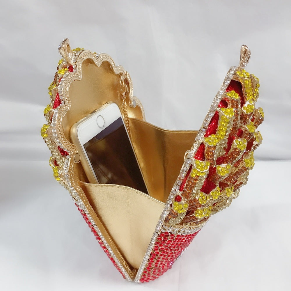 French fries diamond wisp empty metal bag