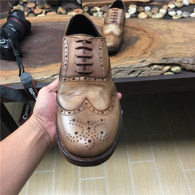 Men's Vintage Engraved Handmade Leather Shoes
