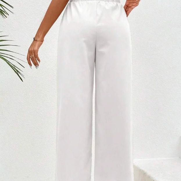 New Loose Cotton And Linen High Waist Wide Leg Trousers