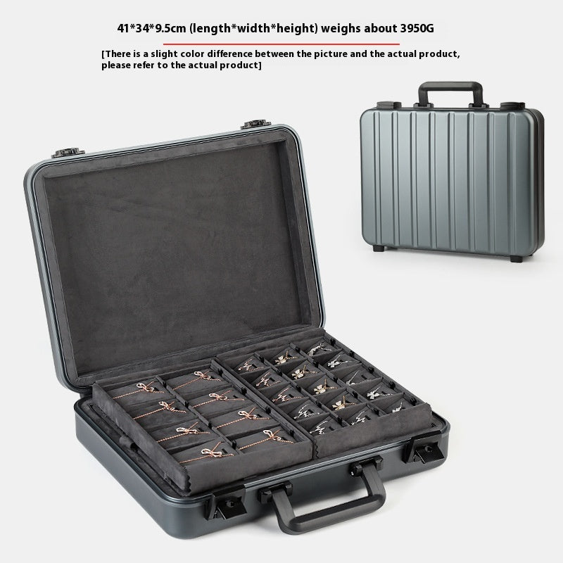 Portable Handheld Aluminum Alloy Jewelry Box
