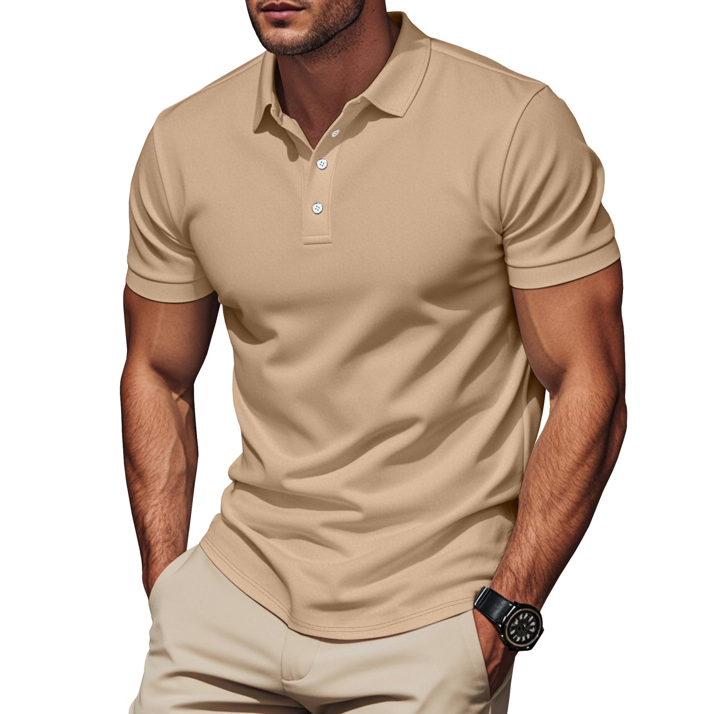 Casual British Style Summer Men's T-shirt