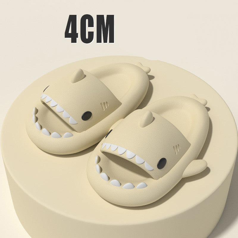 Adult's Slippers Indoor Outdoor Funny Shark Cartoon for summer pool