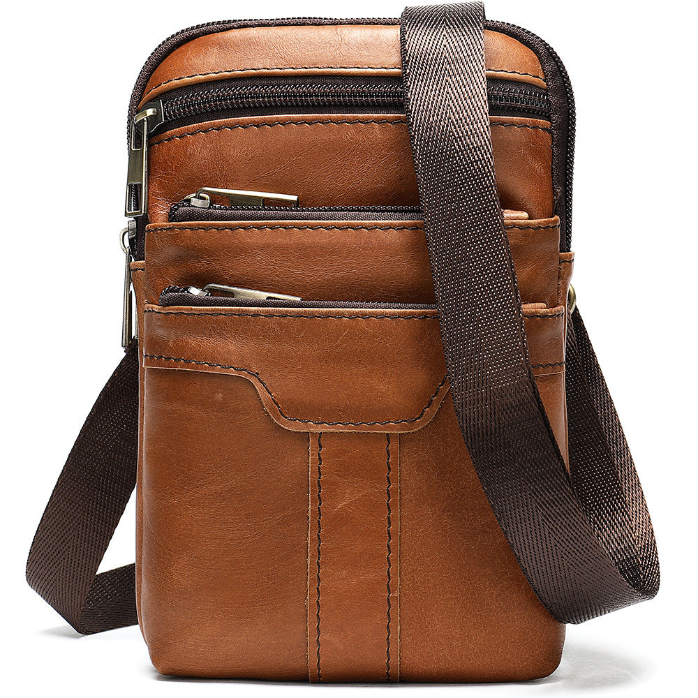 Vintage cowhide messenger bag