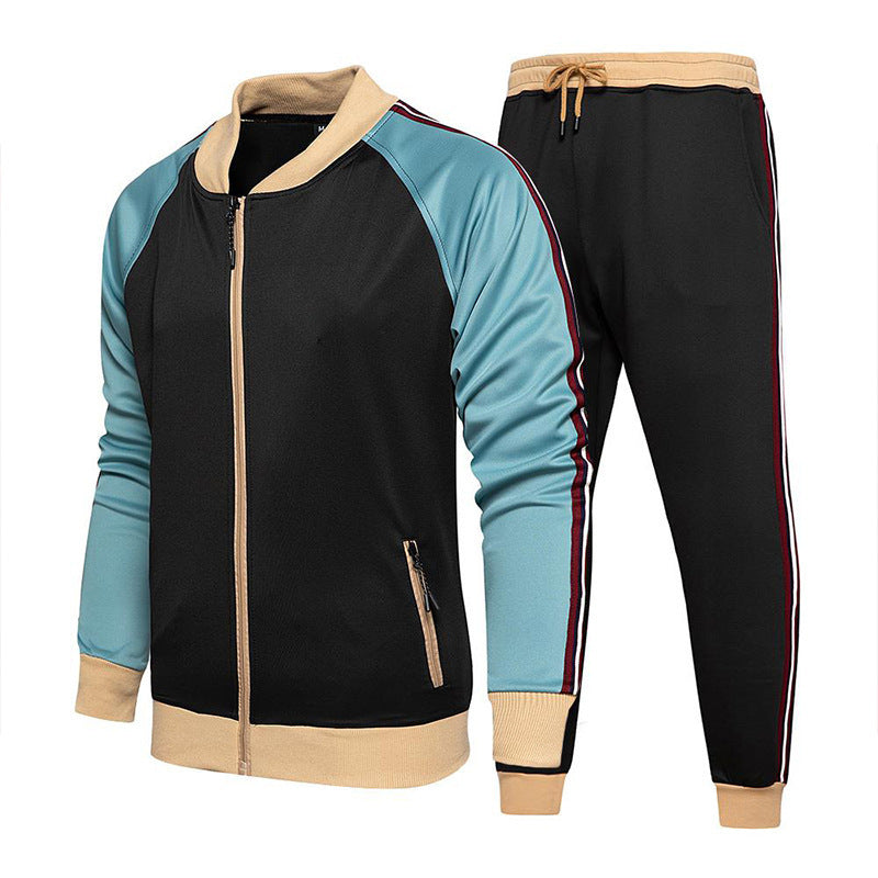 Fashion Retro Color Matching Color Men's Suit