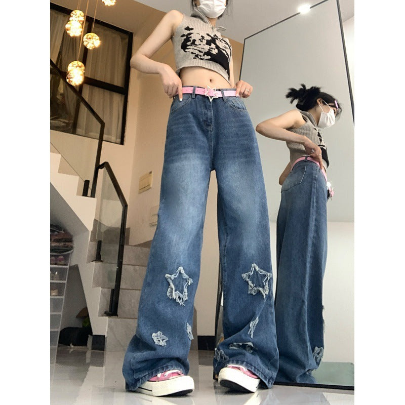 Jeans brodés High Street Star pour fille