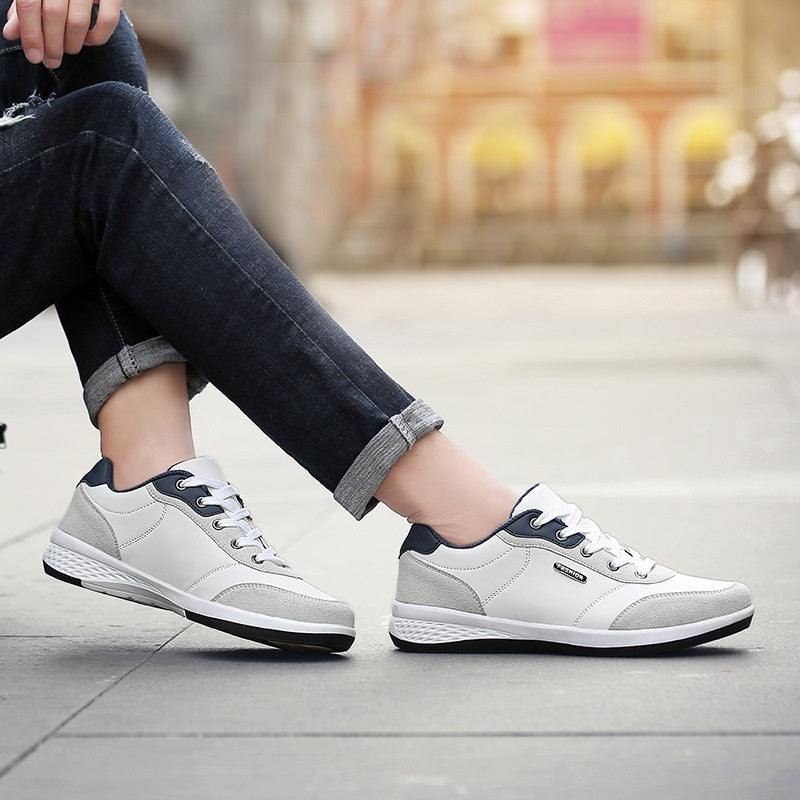 Men’s Microfiber Leather Casual Shoes FLats Sneakers