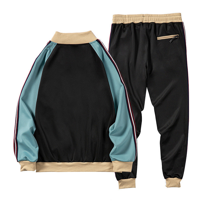 Fashion Retro Color Matching Color Men's Suit