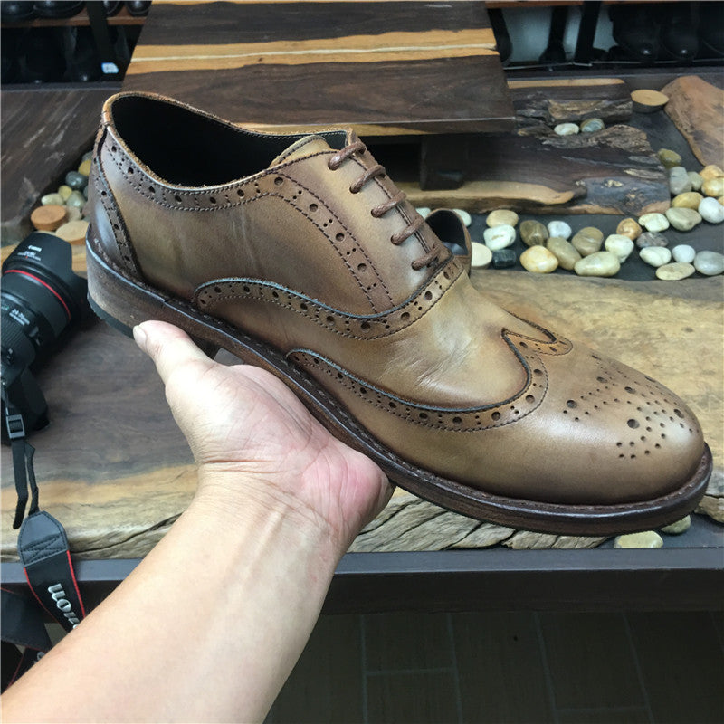 Men's Vintage Engraved Handmade Leather Shoes