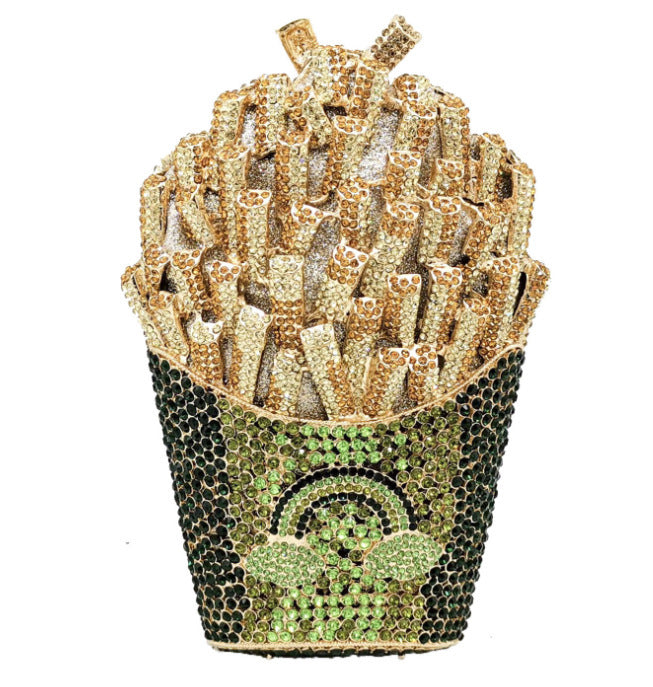 French fries diamond wisp empty metal bag